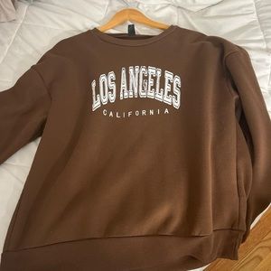 brown crew neck